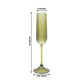 12 Pack 4oz Vintage Ribbed Champagne Flutes Transparent Dusty Sage Green – Disposable Plastic Toasti
