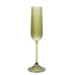 12 Pack 4oz Vintage Ribbed Champagne Flutes Transparent Dusty Sage Green – Disposable Plastic Toasti