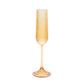 12 Pack 4oz Vintage Ribbed Champagne Flutes Amber Gold – Disposable Plastic Toasting Glasses