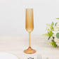 12 Pack 4oz Vintage Ribbed Champagne Flutes Amber Gold – Disposable Plastic Toasting Glasses