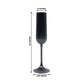 12 Pack 4oz Vintage Ribbed Champagne Flutes Black – Disposable Plastic Toasting Glasses