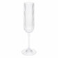 12 Pack 4oz Vintage Ribbed Champagne Flutes Clear – Disposable Plastic Toasting Glasses