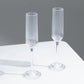 12 Pack 4oz Vintage Ribbed Champagne Flutes Clear – Disposable Plastic Toasting Glasses