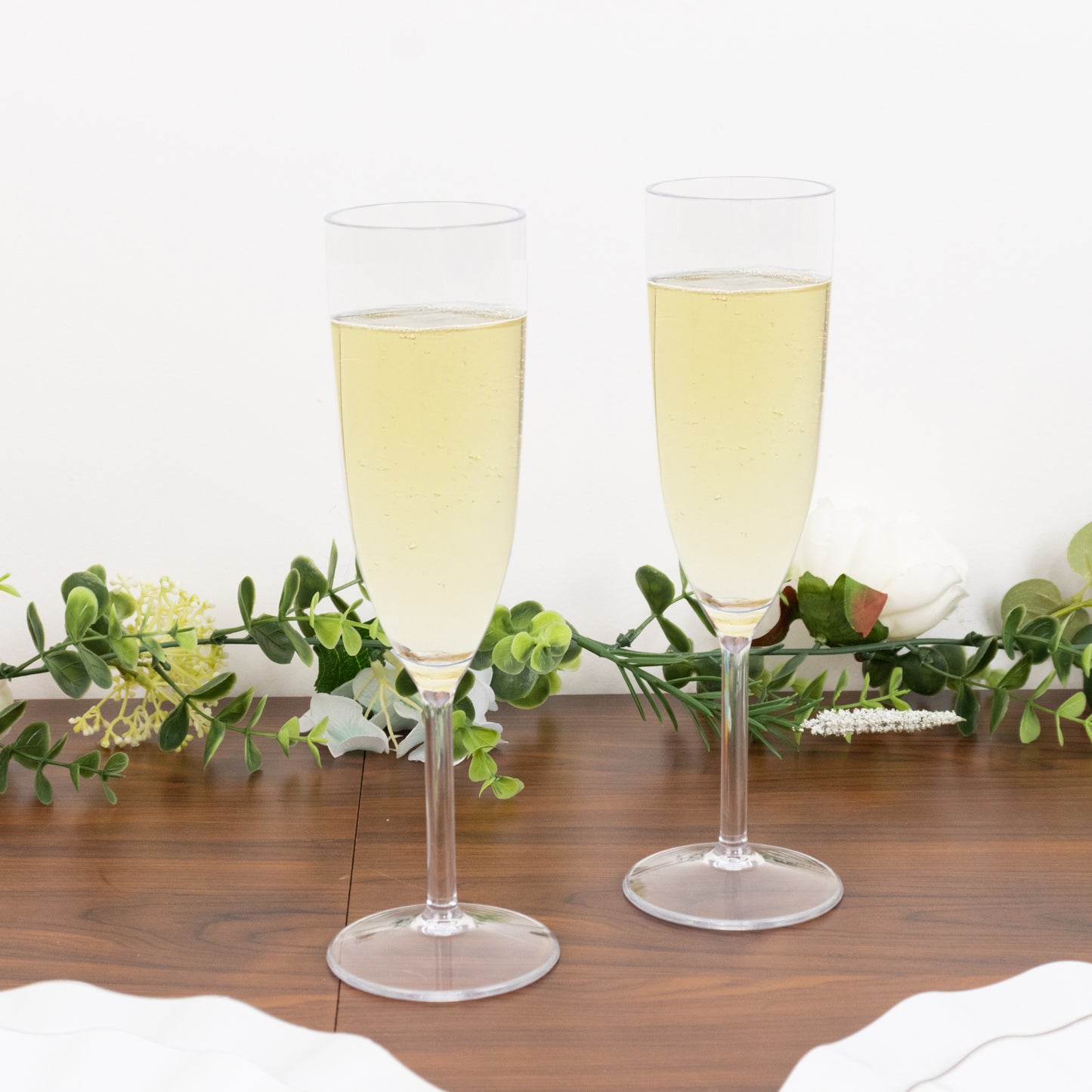 Shatterproof Champagne Flutes – 12 Reusable 6oz Clear Plastic Toasting Glasses for Celebrations & Special Occasions
