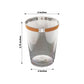 12 Pack | 10oz Rose Gold Rim Clear Plastic Party Cups, Disposable Tumblers