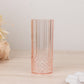 6 Pack 14oz Transparent Blush Crystal Cut Reusable Plastic Cocktail Tumbler Cups, Shatterproof Tall Highball Drink Glasses