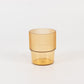 12 Pack Amber Gold Stackable Ribbed Reusable Plastic Tumblers, 7oz Shatterproof Short Drinking Glasses