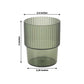 12 Pack Hunter Emerald Green Stackable Ribbed Reusable Plastic Tumblers, 7oz Shatterproof Short Drinking Glasses