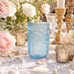 12 Pack 16oz Plastic Tumblers - Dusty Blue Vintage Highball Glasses, Reusable Shatterproof with Embo