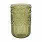 12 Pack 16oz Plastic Tumblers - Dusty Sage Green Vintage Highball Glasses, Reusable Shatterproof wit