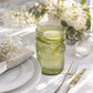 12 Pack 16oz Plastic Tumblers - Dusty Sage Green Vintage Highball Glasses, Reusable Shatterproof wit