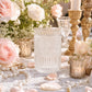 12 Pack 16oz Plastic Tumblers - Clear Vintage Highball Glasses, Reusable Shatterproof with Embossed 