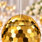 12 Pack Gold Disco Ball Cups with Lid and Straw 20oz – Reusable Plastic Cocktail Tumblers, 70s Retro
