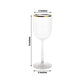 12-Pack 12oz Clear Plastic Wine Goblets with Gold Rim, Premium Disposable Long Stem Glassware - 9"