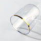 12-Pack 12oz Clear Plastic Wine Goblets with Gold Rim, Premium Disposable Long Stem Glassware - 9"