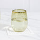 12-Pack Plastic Wine Tumblers Transparent Dusty Sage Green with Gold Rim - Reusable Drinkware 12oz