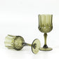 Dusty sage green shatterproof cocktail goblets, 8oz, set of 6.