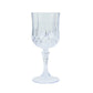 6 Pack | 8oz Clear Crystal Cut Reusable Plastic Cocktail Goblets, Shatterproof Wine Glasses