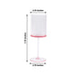 Transparent blush cocktail glasses with long stems, shatterproof design.