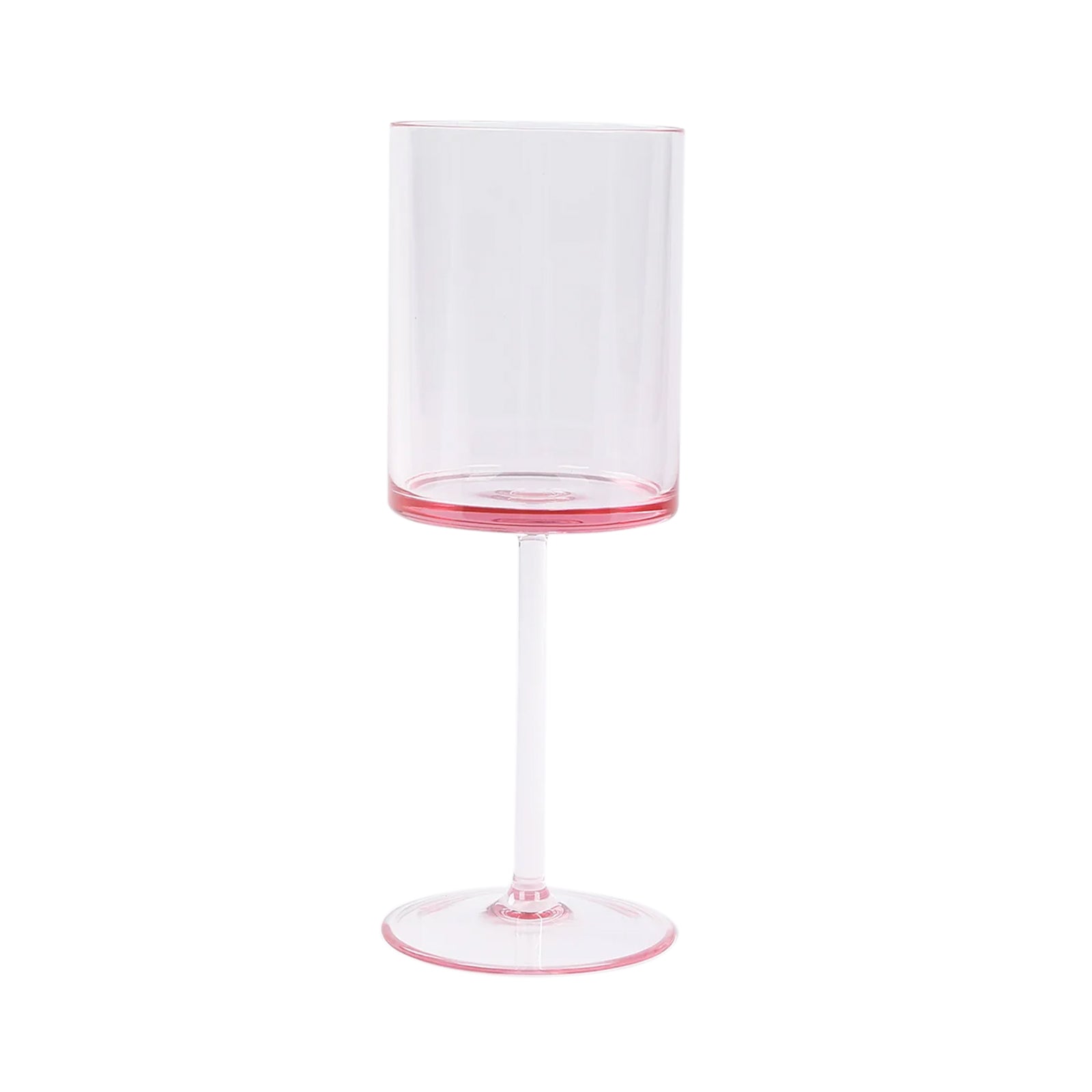 Transparent blush reusable cocktail glass with long stem, 10oz shatterproof design.