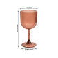 12-Pack Plastic Goblets Dusty Rose Vintage Ribbed Pattern - Reusable Shatterproof Glassware 9oz