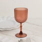 12-Pack Plastic Goblets Dusty Rose Vintage Ribbed Pattern - Reusable Shatterproof Glassware 9oz