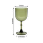 Dusty sage green ribbed plastic goblet, 9oz, shatterproof and reusable.