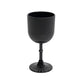 12-Pack Plastic Goblets Black Vintage Ribbed Pattern - Reusable Shatterproof Glassware 9oz