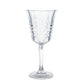 Clear shatterproof cocktail glass with embossed leaf pattern, 10oz, reusable.