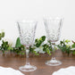 Clear shatterproof cocktail glasses with embossed leaf pattern, 10oz, reusable.