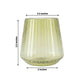 12-Pack Transparent Dusty Sage Green Plastic Stemless Wine Glasses – 12oz Ribbed Design, Reusable Sh