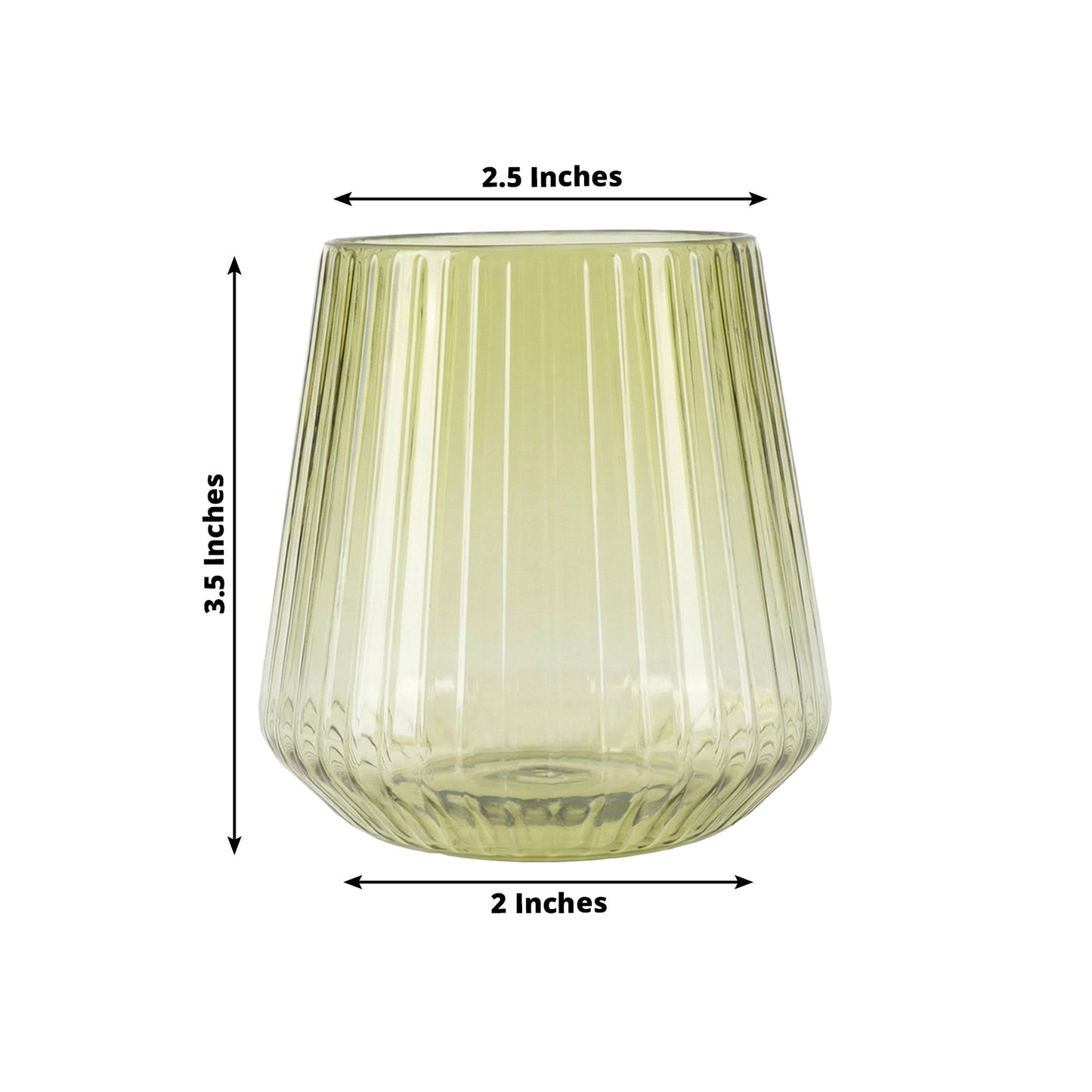 12-Pack Transparent Dusty Sage Green Plastic Stemless Wine Glasses – 12oz Ribbed Design, Reusable Sh