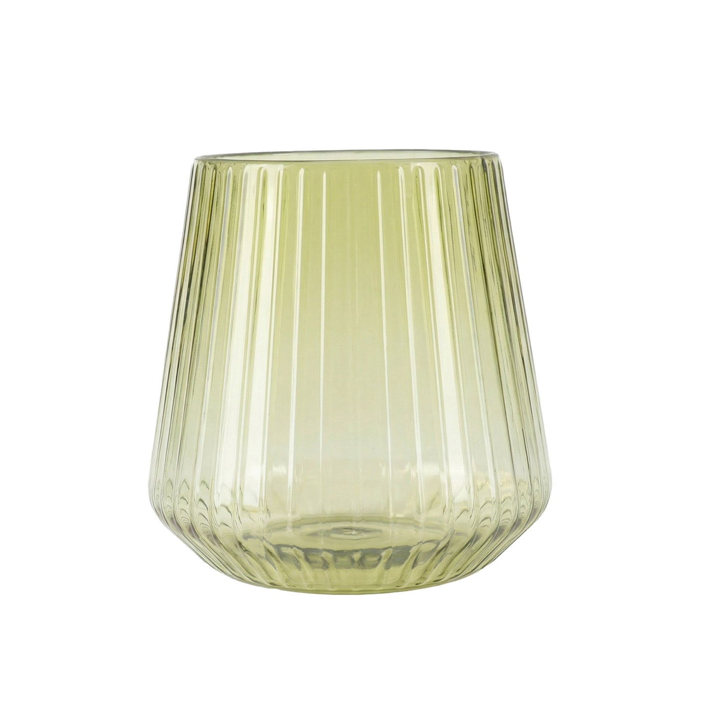 12-Pack Transparent Dusty Sage Green Plastic Stemless Wine Glasses – 12oz Ribbed Design, Reusable Sh