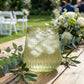 12-Pack Transparent Dusty Sage Green Plastic Stemless Wine Glasses – 12oz Ribbed Design, Reusable Sh