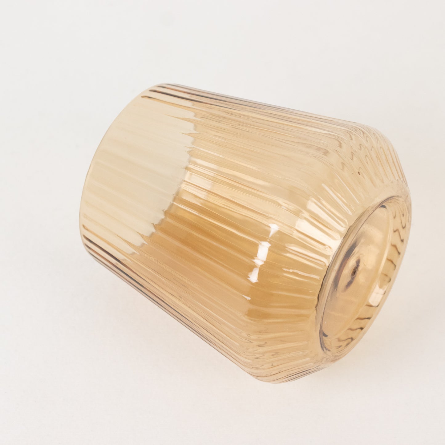 12-Pack Amber Gold Plastic Stemless Wine Glasses – 12oz Ribbed Design, Reusable Shatterproof Cocktail Tumblers