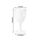 Pearl white vintage diamond cut plastic goblet, 11oz reusable wine glass.