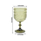 12 Pack Vintage Plastic Wine Goblets – 15oz Reusable Shatterproof Dusty Sage Green Embossed Floral Pattern Drinkware, Decorative Cups