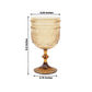 12 Pack Vintage Plastic Wine Goblets – 15oz Reusable Shatterproof Amber Gold Embossed Floral Pattern Drinkware, Decorative Cups