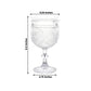 12 Pack Vintage Plastic Wine Goblets – 15oz Reusable Shatterproof Clear Embossed Floral Pattern Drinkware, Decorative Cups