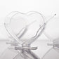 24 Pack | 2oz Mini Clear Disposable Heart-Shaped Pudding Snack Cups with Spoons, Plastic Reusable Dessert Parfait Bowl Sets