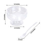24 Pack | 6oz Crystal Clear Footed Disposable Dessert Cups With Spoons, Plastic Appetizer Parfait Cup With Tasting Spoon Set