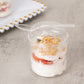 24 Pack Clear Ribbed Plastic Parfait Ice Cream Cups with Lids and Spoons, 5oz Mini Disposable Fruit Dessert Cups - 3"