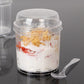 24 Pack Clear Ribbed Plastic Parfait Ice Cream Cups with Lids and Spoons, 5oz Mini Disposable Fruit Dessert Cups - 3"