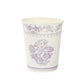 24 Pack Disposable Paper Cups in White Lavender Damask Floral Pattern, Elegant Party Cups - 9oz