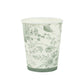 24 Pack Disposable Paper Cups in White Sage Green French Toile Pattern, Elegant Party Cups - 9oz