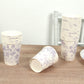 24 Pack 9oz French Toile Party Cups, Matte Lavender and White Elegant Disposable Paper Cups