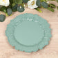 20-Pack 10" Plastic Dinner Plates – Dusty Sage Green Reef Design Party Plates – Elegant Disposable Tableware