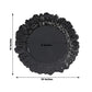 Black reef design plastic dinner plate, 10 inches, elegant disposable tableware.