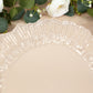 20-Pack 10" Plastic Dinner Plates – Taupe Reef Design Party Plates – Elegant Disposable Tableware
