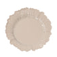 20-Pack 10" Plastic Dinner Plates – Taupe Reef Design Party Plates – Elegant Disposable Tableware